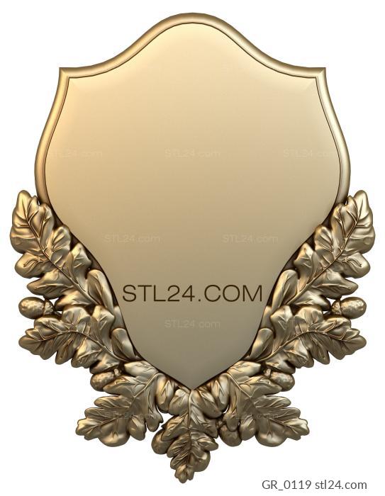 Emblems (Mirror Shield, GR_0119) 3D models for cnc