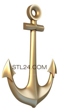 Emblems (Sea anchorage, GR_0160) 3D models for cnc