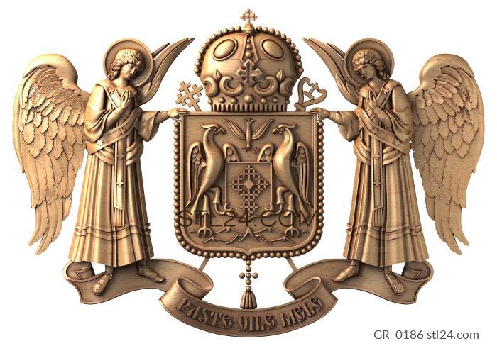 Coat of arms (Romanian Orthodox Church, GR_0186) 3D models for cnc