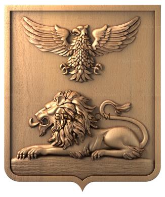 Emblems (Eagle and lion, GR_0190) 3D models for cnc