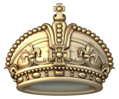 Гербы (Королевская корона, GR_0209) 3D модель для ЧПУ станка