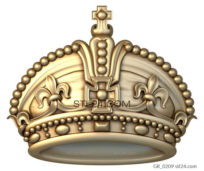 Emblems (Royal Crown, GR_0209) 3D models for cnc