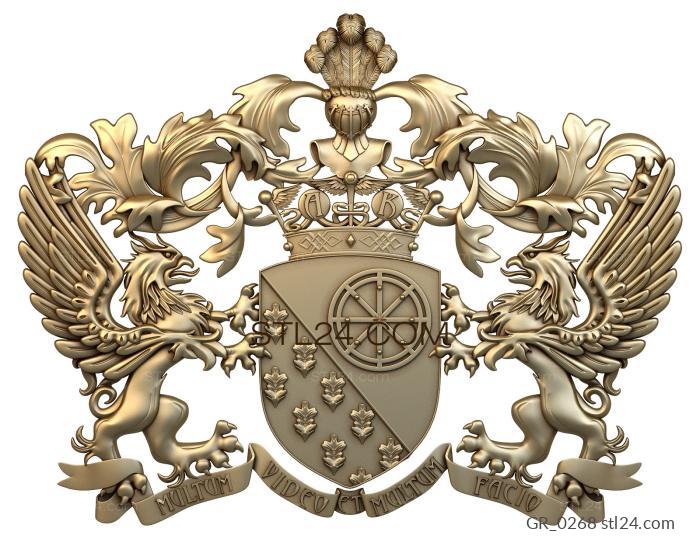 Coat of arms (GR_0268) 3D models for cnc