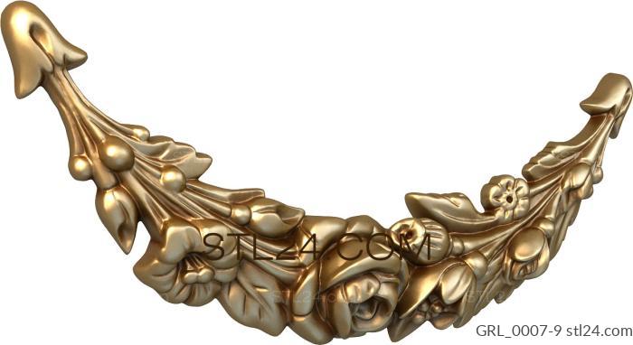 Garland (Pink Symphony, GRL_0007-9) 3D models for cnc