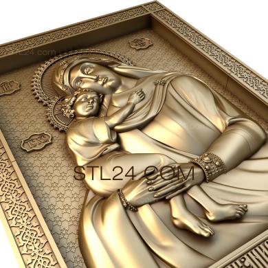 Иконы (Божия Матерь «Взыскание Погибших», IK_0022) 3D модель для ЧПУ станка