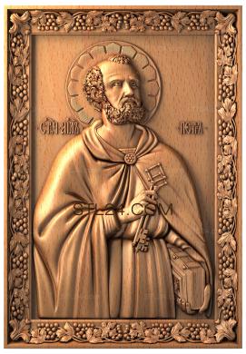 Иконы (Святой Апостол Петр, IK_0026) 3D модель для ЧПУ станка