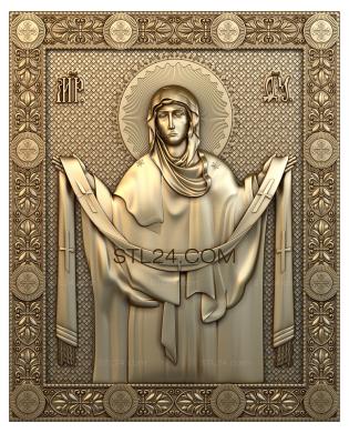 Icons (Protection of the Holy Virgin, IK_0067) 3D models for cnc