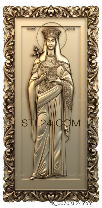 Icons (Holy Empress Elena in growth, IK_0070) 3D models for cnc