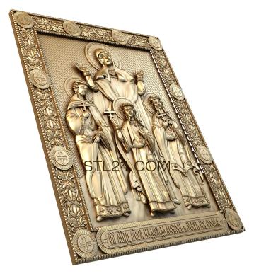 Icons (Holy Martyrs Faith, Hope, Love and their mother Sophia, IK_0074) 3D models for cnc