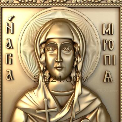 Icons (Holy Martyr Myropia, IK_0077) 3D models for cnc