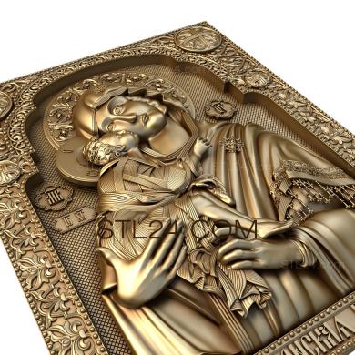 Иконы (Донская Божья Матерь, IK_0079) 3D модель для ЧПУ станка