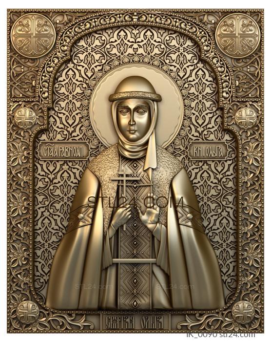 Icons (Holy Equal-to-the-Apostles Princess Olga, IK_0090) 3D models for cnc