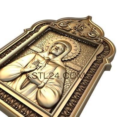 Icons (Holy Blessed Matrona of Moscow, IK_0101) 3D models for cnc