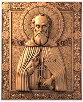 Icons (Sergius of Radonezh, IK_0102) 3D models for cnc