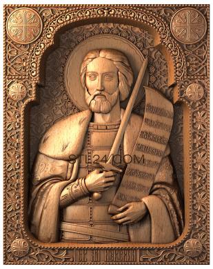 Icons (Saint Prince Alexander Nevsky, IK_0124) 3D models for cnc