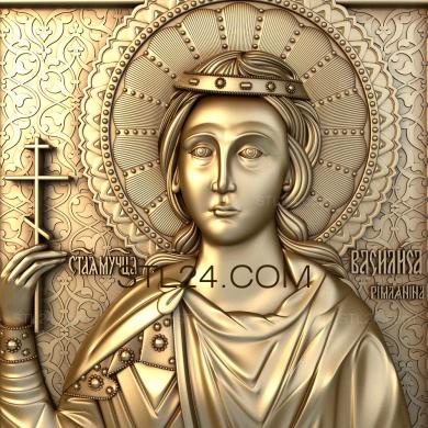 Иконы (Святая мученица Василиса, IK_0137) 3D модель для ЧПУ станка