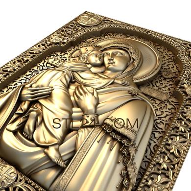 Иконы (Владимирская Пресвятая Богородица, IK_0145) 3D модель для ЧПУ станка