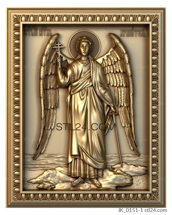 Иконы (Святой Ангел Хранитель, IK_0151-1) 3D модель для ЧПУ станка