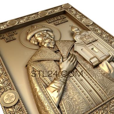 Иконы (Святой Благоверный Князь Всеволод Псковский, IK_0166) 3D модель для ЧПУ станка