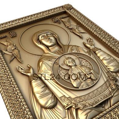 Иконы (Икона Божией Матери Знамение, IK_0167) 3D модель для ЧПУ станка