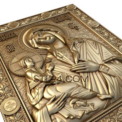 Icons (Grebenskaya icon of the Mother God, IK_0173) 3D models for cnc