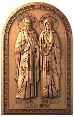 Icons (Saints Bassa and Iona of Pskov-Pechersk, IK_0179) 3D models for cnc