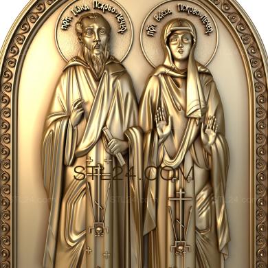 Icons (Saints Bassa and Iona of Pskov-Pechersk, IK_0179) 3D models for cnc