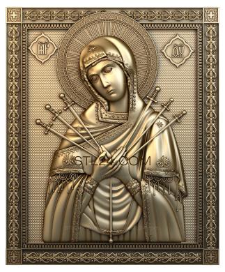 Icons (Seven-arrow icon of the Mother God, IK_0185) 3D models for cnc