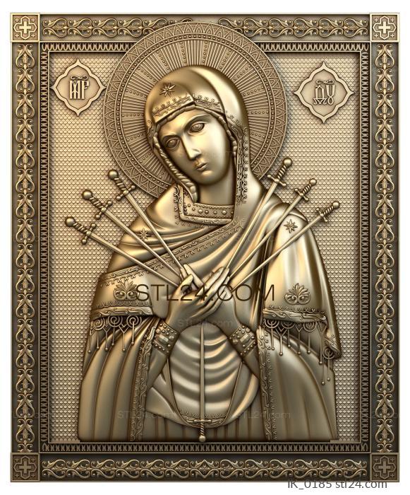 Icons (Seven-arrow icon of the Mother God, IK_0185) 3D models for cnc