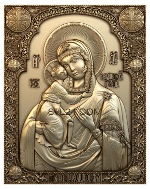 Иконы (Демидовская Пресвятая Богородица, IK_0191) 3D модель для ЧПУ станка