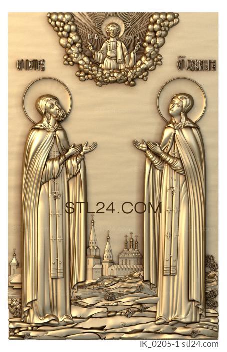 Icons (Saints Prince Peter and Princess Fevronia, IK_0205-1) 3D models for cnc