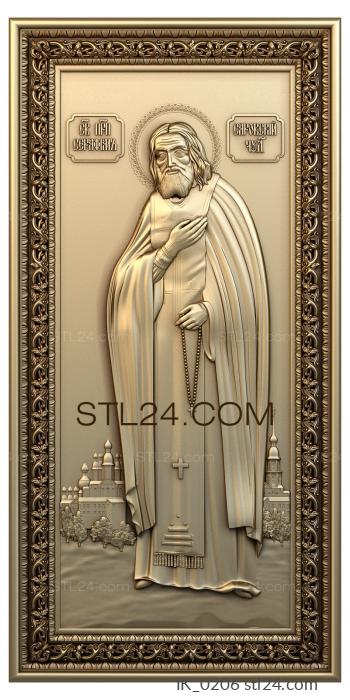 Icons (Saint Seraphim of Sarov, IK_0206) 3D models for cnc