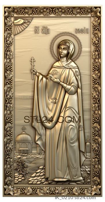 Icons (Holy Martyr Sophia, IK_0210) 3D models for cnc