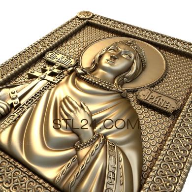 Icons (Holy Great Martyr Irina, IK_0217) 3D models for cnc