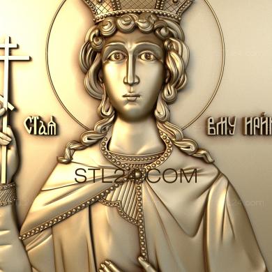 Иконы (Святая Великомученица Ирина, IK_0245) 3D модель для ЧПУ станка