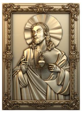 Иконы (Сердце Иисуса Христа, IK_0267) 3D модель для ЧПУ станка