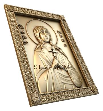 Icons (Holy Martyr Alexandra of Ankir, IK_0272) 3D models for cnc