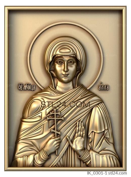 Icons (Holy Martyr Alla, IK_0301-1) 3D models for cnc