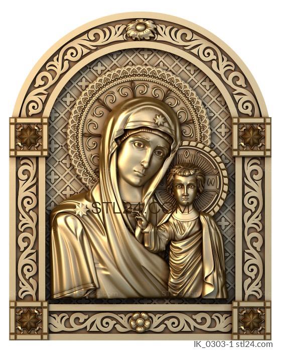 Icons (Kazan Icon of the Mother of God, IK_0303-1) 3D models for cnc