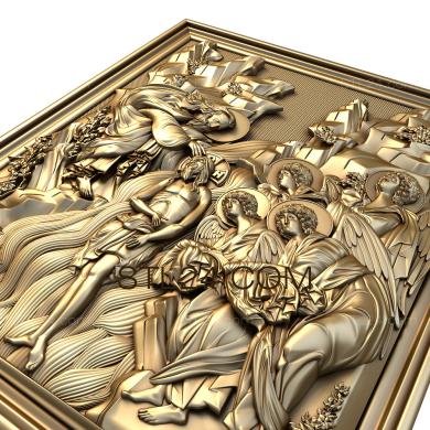 Иконы (Крещение Иисуса Христа, IK_0411) 3D модель для ЧПУ станка
