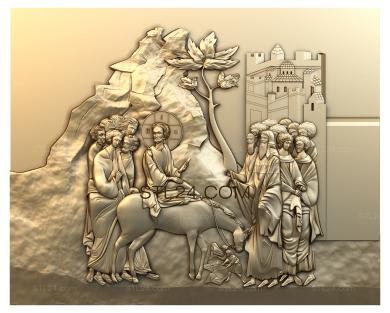 Icons (The entry of Jesus Christ into Jerusalem, IK_0427) 3D models for cnc