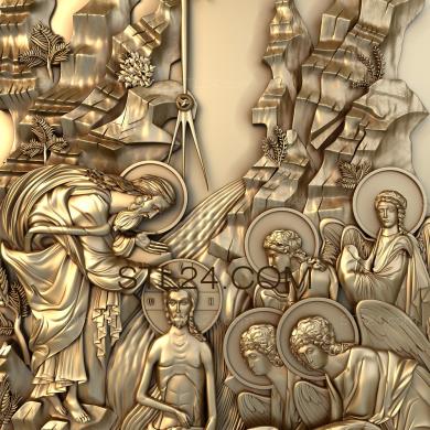 Иконы (Крещение Иисуса Христа, IK_0430) 3D модель для ЧПУ станка