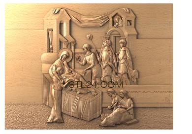 Иконы (Рождество Пресвятой Богородицы, IK_0431) 3D модель для ЧПУ станка