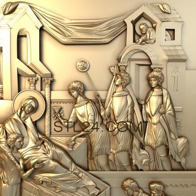 Иконы (Рождество Пресвятой Богородицы, IK_0431) 3D модель для ЧПУ станка