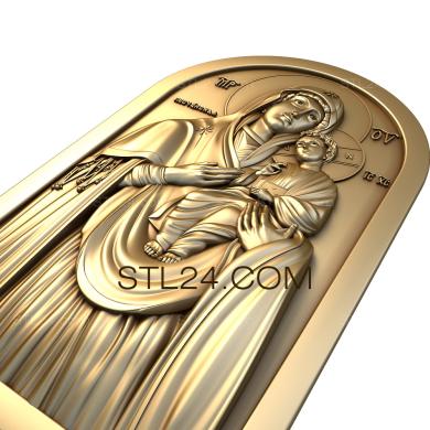 Иконы (Песчанская икона Божией Матери, IK_0440) 3D модель для ЧПУ станка