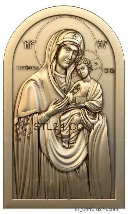 Иконы (Песчанская икона Божией Матери, IK_0440) 3D модель для ЧПУ станка