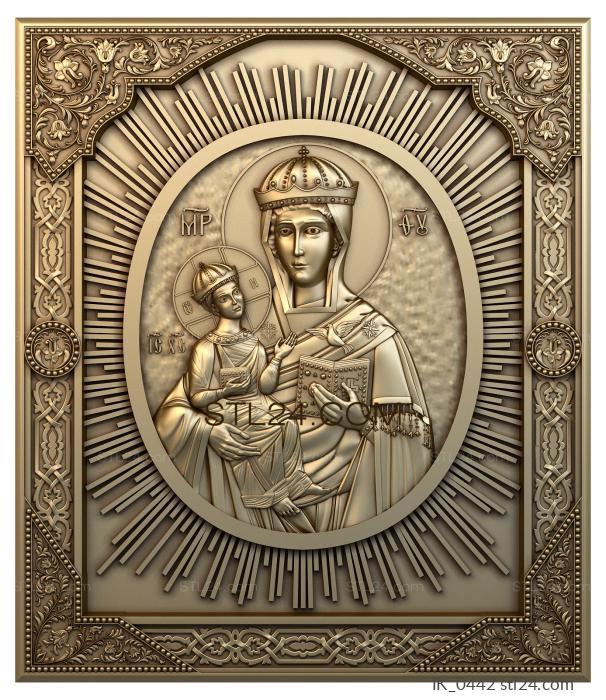 Icons (Lesninskaya Icon of the Mother of God, IK_0442) 3D models for cnc