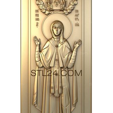 Иконы (Святая Праведная Анна мать пресвятой Богородицы, IK_0455) 3D модель для ЧПУ станка