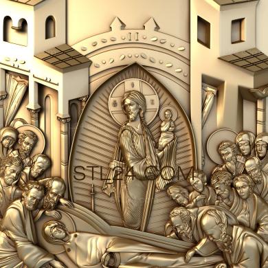 Иконы (Успение Пресвятой Богородицы, IK_0488) 3D модель для ЧПУ станка