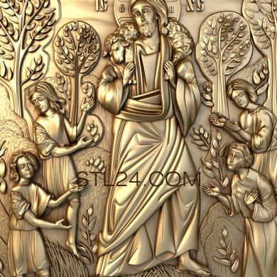 Icons (Jesus Christ with the lamb, IK_0532) 3D models for cnc